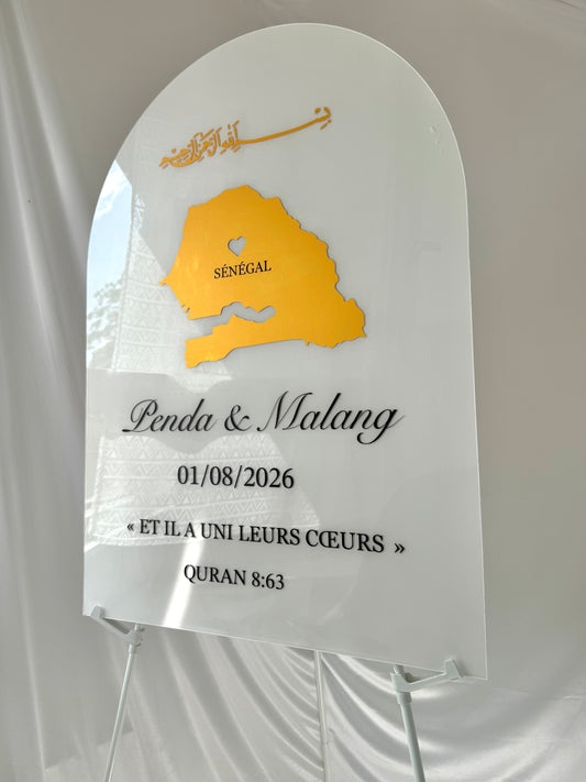 Panneau de bienvenue mariage | Modèle pays ✨