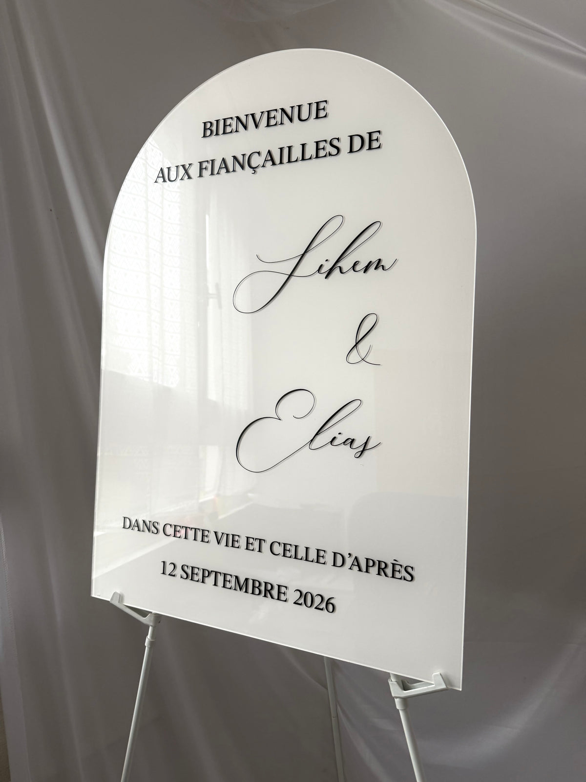 Panneau de bienvenue personnalisé en plexiglas | Modèle Bidaya✨