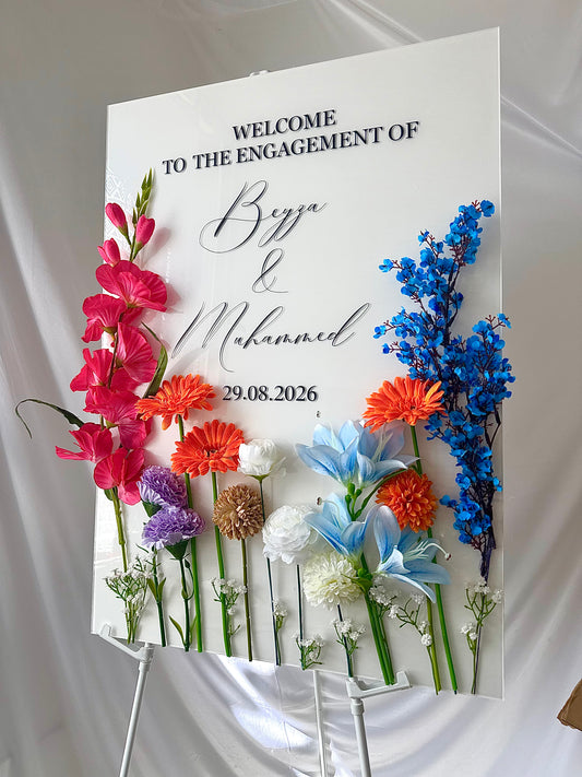 Panneau de bienvenue personnalisé | Modèle Lawn 💐