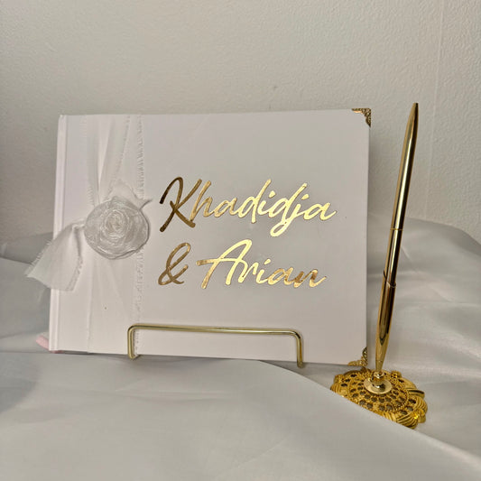 Livre d’or personnalisé (paysage) | Modèle Khatam ✨