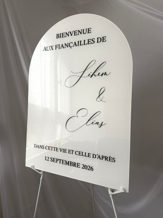 Panneau de bienvenue personnalisé en plexiglas | Modèle Bidaya✨