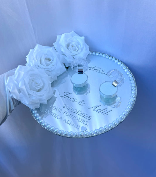 Plateau alliance miroir personnalisé | Modèle Kristal ✨